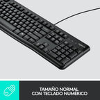 Combo teclado y raton logitech mk120 optico usb 2.0 negro