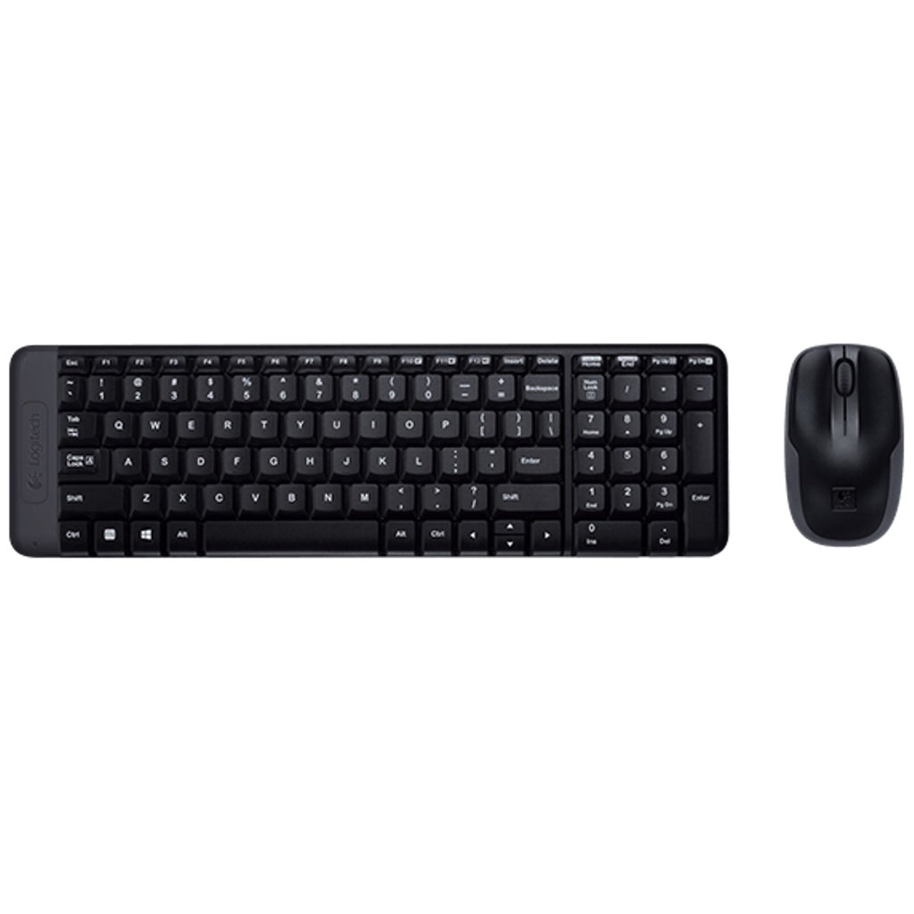 Teclado + Mouse Logitech Mk220 Wireless Inalambrico Negro Portugues
