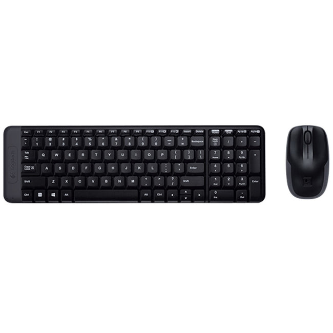Teclado + Mouse Logitech Mk220 Wireless Inalambrico Negro Portugues Hover Image