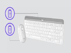 Teclado + Mouse Logitech Mk470 Wireless Inalambrico Blanco