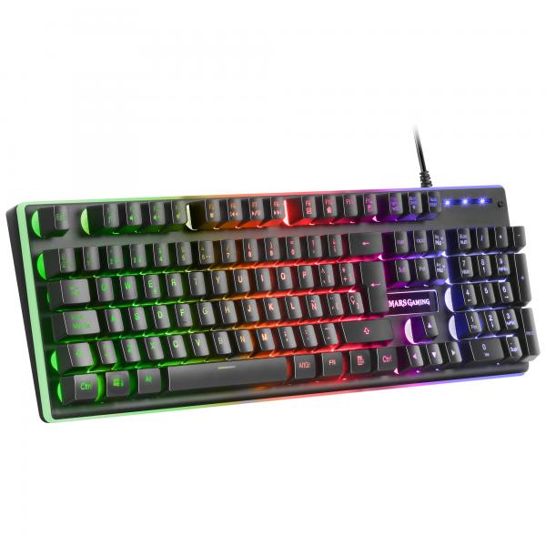 Teclado Mouse Y Alfombrilla Mars Gaming Mcpx Black Telcado Hibrido H-mech Mouse Ultra Ligero 10