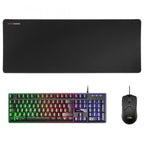 Teclado Mouse Y Alfombrilla Mars Gaming Mcpx Black Telcado Hibrido H-mech Mouse Ultra Ligero 10