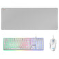 Teclado Mouse Y Alfombrilla Mars Gaming Mcpx White Telcado Hibrido H-mech Mouse Ultra Ligero 10