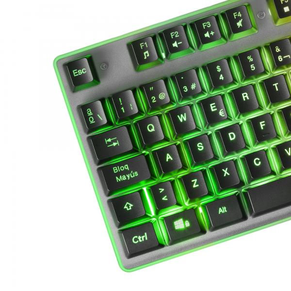 Teclado En Frances Hibrido H-mecanico Mars Gaming Mk220fr Black Switch H-mechanical Retroiluminado F