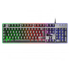 Teclado En Frances Hibrido H-mecanico Mars Gaming Mk220fr Black Switch H-mechanical Retroiluminado F