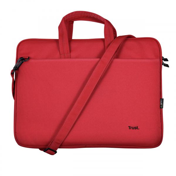 Maletin De Portatil 16" Trust Bologna Eco 16" - Compartimento Principal Acolchado - Color Rojo