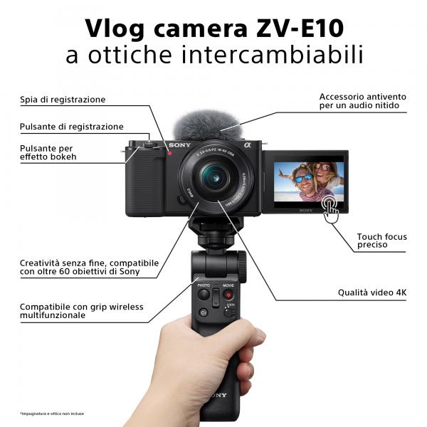 Sony Alpha Zv-e10l + Objetivo Power Zoom 16-50mm F/3.5 - 5.6 / Cámara Vlogging