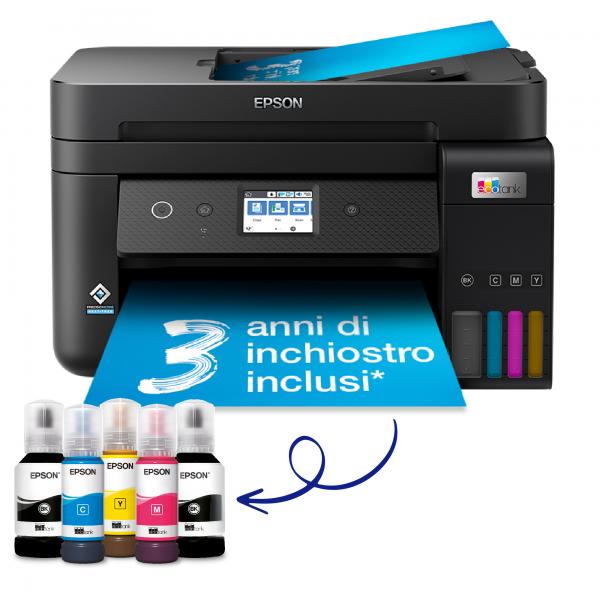 Impresora Multifunción Tinta EPSON Ecotank ET-4800 Color - Dúplex Manual  33PPM  5760x1440  1200ppp  USB/WiFi/Ethernet - Botella Epson 104