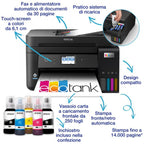 Impresora Multifunción Tinta EPSON Ecotank ET-4800 Color - Dúplex Manual  33PPM  5760x1440  1200ppp  USB/WiFi/Ethernet - Botella Epson 104