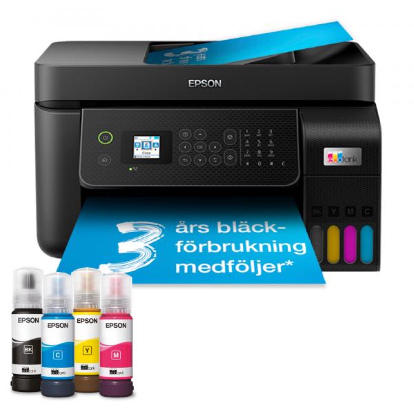 Impresora Multifunción Tinta EPSON Ecotank ET-4800 Color - Dúplex Manual  33PPM  5760x1440  1200ppp  USB/WiFi/Ethernet - Botella Epson 104