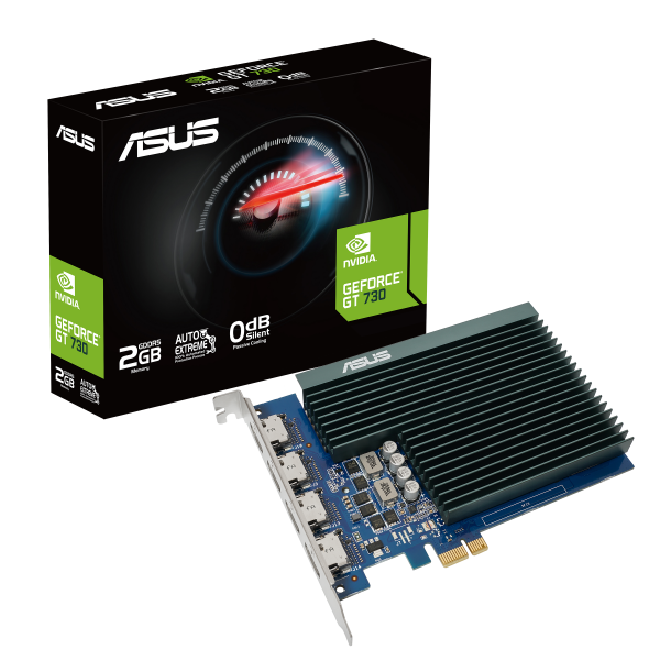 Vga Asus Gt 730 2gb Gddr5 (4x Salidas Hdmi) Cuda 384 3840 X 2160 64bit Sin Ventilador