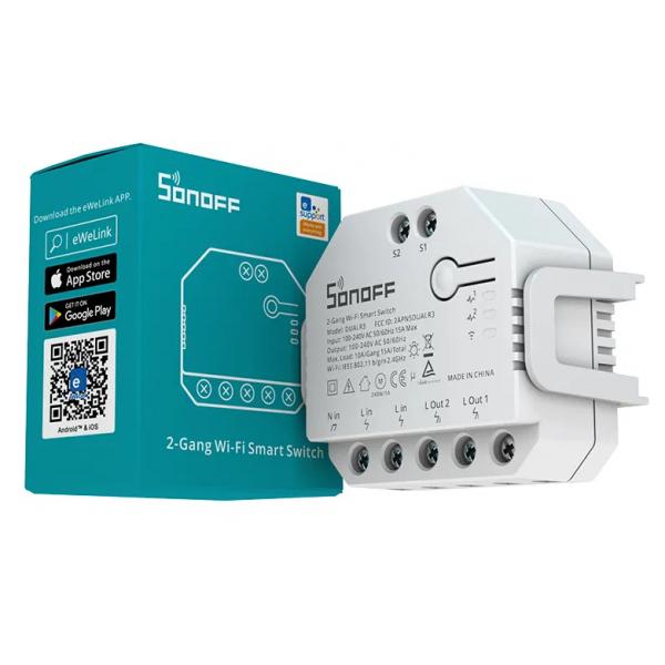 Sonoff Dual R3 Blanco - Switch inteligente WiFi Hover Image