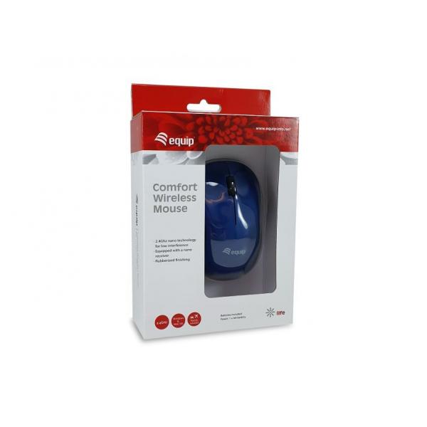 Mouse Equip Wireless Comfort Mouse 1200dpi Color Azul