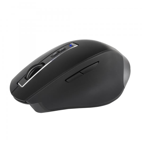 Ratón Inalámbrico Recargable Ergonomico NGS Blur-RB - USB  3200DPI  Multidispositivo  Negro