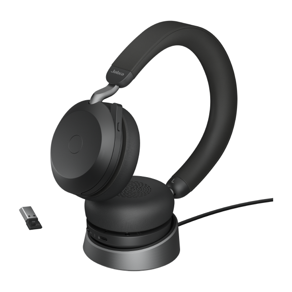 Jabra Evolve2 75 UC ANC Negro con Micrófono y Soporte de Carga