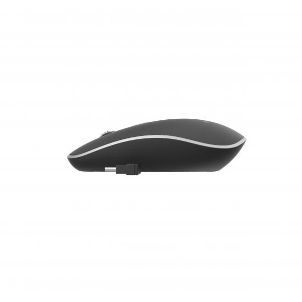 Raton óptico inalambrico Type-C Gembird / 4 Botones / 1600 Dpi / Negro/ Silencioso / MUSW-4BSC-01