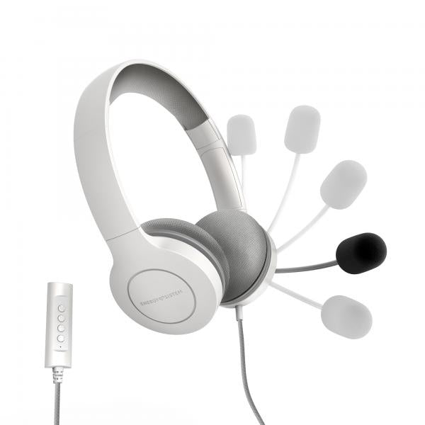 Headset Energy Sistem Office 3 White Diadema Ajustable Micro