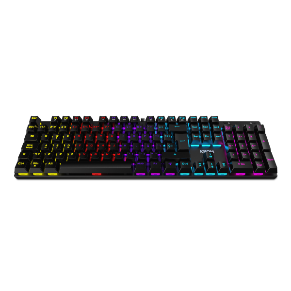 Teclado Gaming Mecánico con Cable KROM Kasic Es - USB  Cable 150cm  RGB  Negro