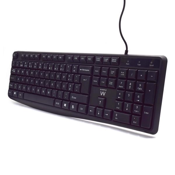 Teclado Usb Ewent Querty Portugues Escritura Silenciosa