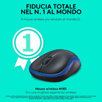 Ratón Inalámbrico LOGITECH M185 910-002236 - USB  1000DPI  Negro/Azul