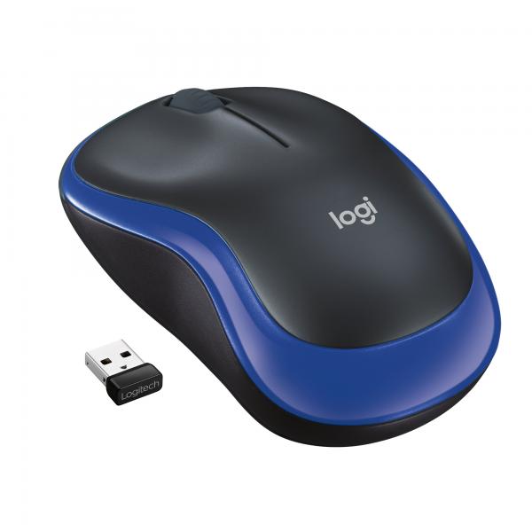 Ratón Inalámbrico LOGITECH M185 910-002236 - USB  1000DPI  Negro/Azul