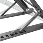 Aisens soporte de sobremesa ajustable para portatil o tablet, gris oscuro