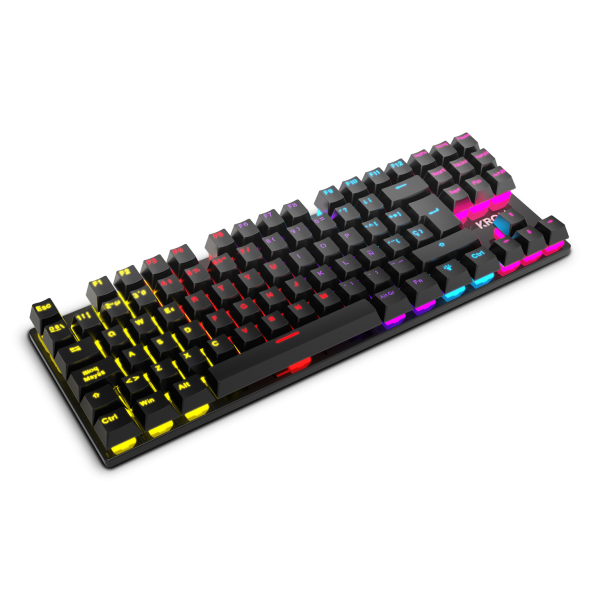 Teclado Gaming Mecánico con Cable KROM Kasic - USB  Cable 150cm  RGB  Negro