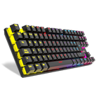 Teclado Gaming Mecánico con Cable KROM Kasic - USB  Cable 150cm  RGB  Negro