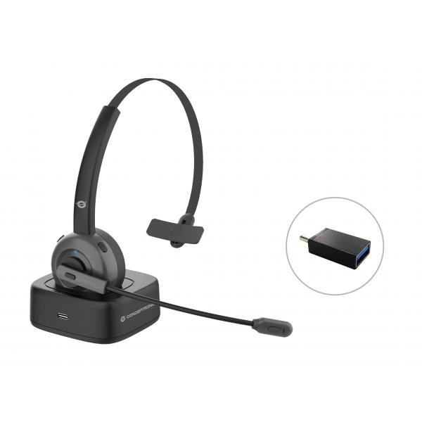Auricular Conceptronic Bluetooth Polona03bd Con Base De Carga Headset Mono