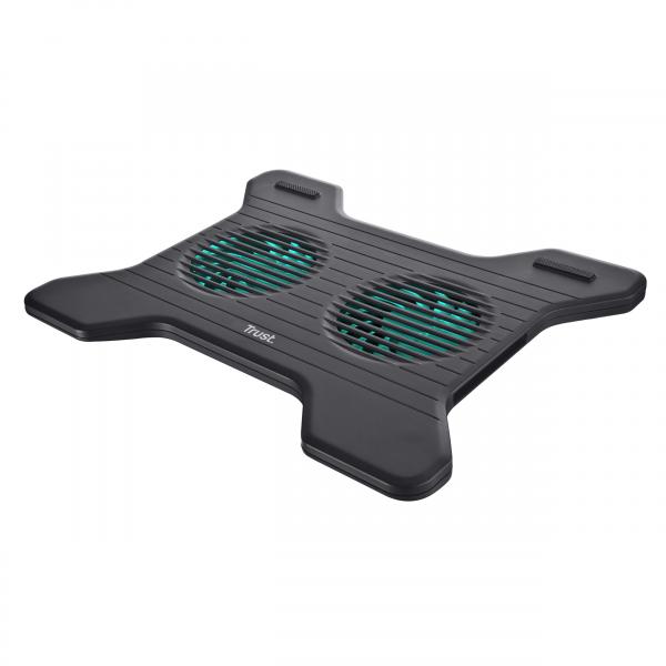 BASE DE REFRIGERACION PARA PORTATIL TRUST XSTREAM BREEZE HASTA 16" 2 VENTILADORES COLOR NEGRO