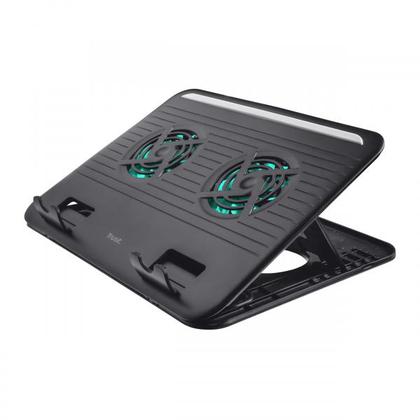 Base De Refrigeracion Para Portatil Trust Cyclone Con 2 Ventiladores Hasta 16" 17866
