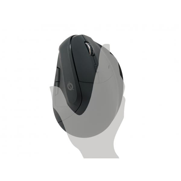 Mouse Conceptronic Bluetooh Lorcan03 5.2 Ergonomico 6 Botones 1600dpi Bateria Recargable Color Negro