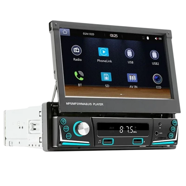 SWM 9606C-S 7 Pulgadas Bluetooth/MirrorLink/Carplay/USB Negro 1 DIN Hover Image