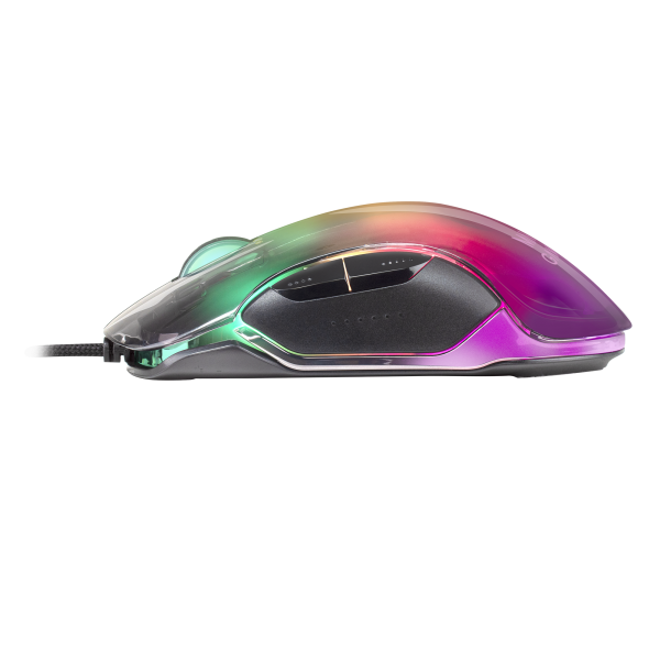 Mouse Mars Gaming Rgb Mmglow Black 12800dpi Iluminacion Total Chroma-glow Con Cuerpo Acabado En Espe