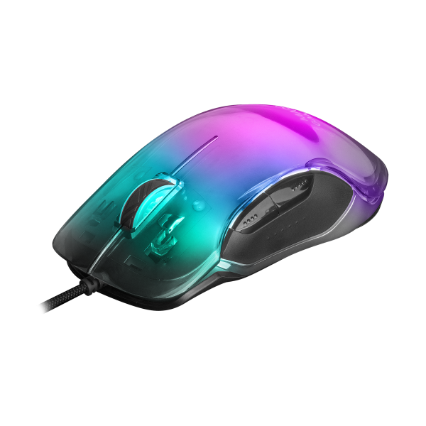 Mouse Mars Gaming Rgb Mmglow Black 12800dpi Iluminacion Total Chroma-glow Con Cuerpo Acabado En Espe