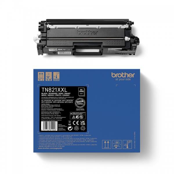 Toner Brother Tn821xxlbk Negro 15000 Paginas