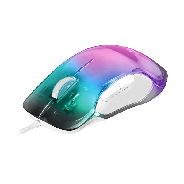 Mouse Mars Gaming Rgb Mmgloww White 12800dpi Iluminacion Total Chroma-glow Con Cuerpo Acabado En Esp Main Image