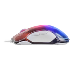 Mouse Mars Gaming Rgb Mmgloww White 12800dpi Iluminacion Total Chroma-glow Con Cuerpo Acabado En Esp