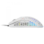 Mouse Mars Gaming Rgb Mm55w Diseo Hive White 12800dpi A825pro Switch Huano Superficie Perforada Ilu