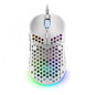 Mouse Mars Gaming Rgb Mm55w Diseo Hive White 12800dpi A825pro Switch Huano Superficie Perforada Ilu