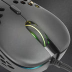 Mouse Mars Gaming Rgb Mm55 Diseo Hive Black 12800dpi A825pro Switch Huano Superficie Perforada Ilum