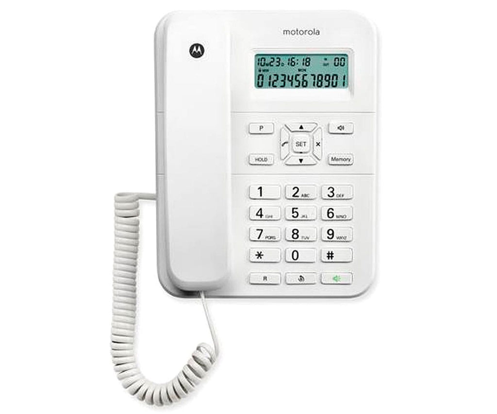 Motorola Ct202 Blanco Teléfono Fijo Con Amplia Pantalla