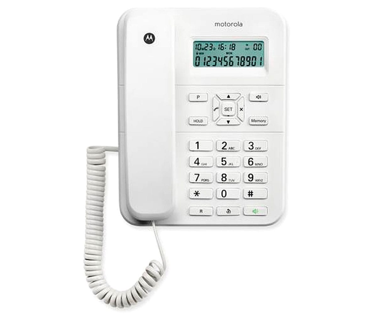 Motorola Ct202 Blanco Teléfono Fijo Con Amplia Pantalla