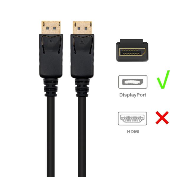 Cable Displayport Ewent Ec1411 Dp/M-Dp/M V1.2 2M Negro