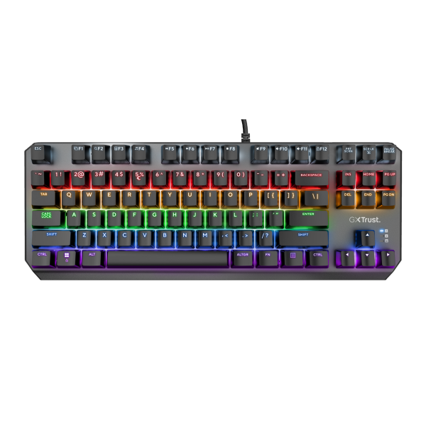 Teclado Gaming Mecanico Rgb TKL Trust GXT 834 Callaz / 20 modos Led / 24407