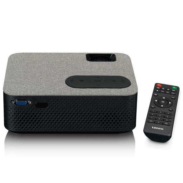 Lenco Lpj-700bkgy Acabado Textil Negro Y Gris / Proyector Lcd Con Bluetooth / 4000 Ansi