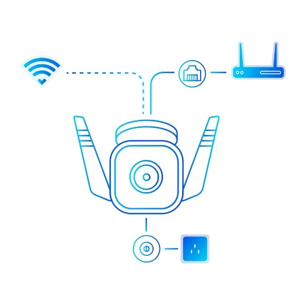 TP-Link TC65 2K Exterior WiFi Alarma Blanco