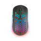 Mouse Mars Gaming Wireless Rgb Mmw3 Black Usb 2.4g Bateria Recargable 3200dpi Ultraligero Hive Ilumi