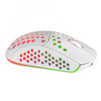 Mouse Mars Gaming Wireless Rgb Mmw3 White Usb 2.4g Bateria Recargable 3200dpi Ultraligero Hive Ilumi