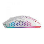 Mouse Mars Gaming Wireless Rgb Mmw3 White Usb 2.4g Bateria Recargable 3200dpi Ultraligero Hive Ilumi